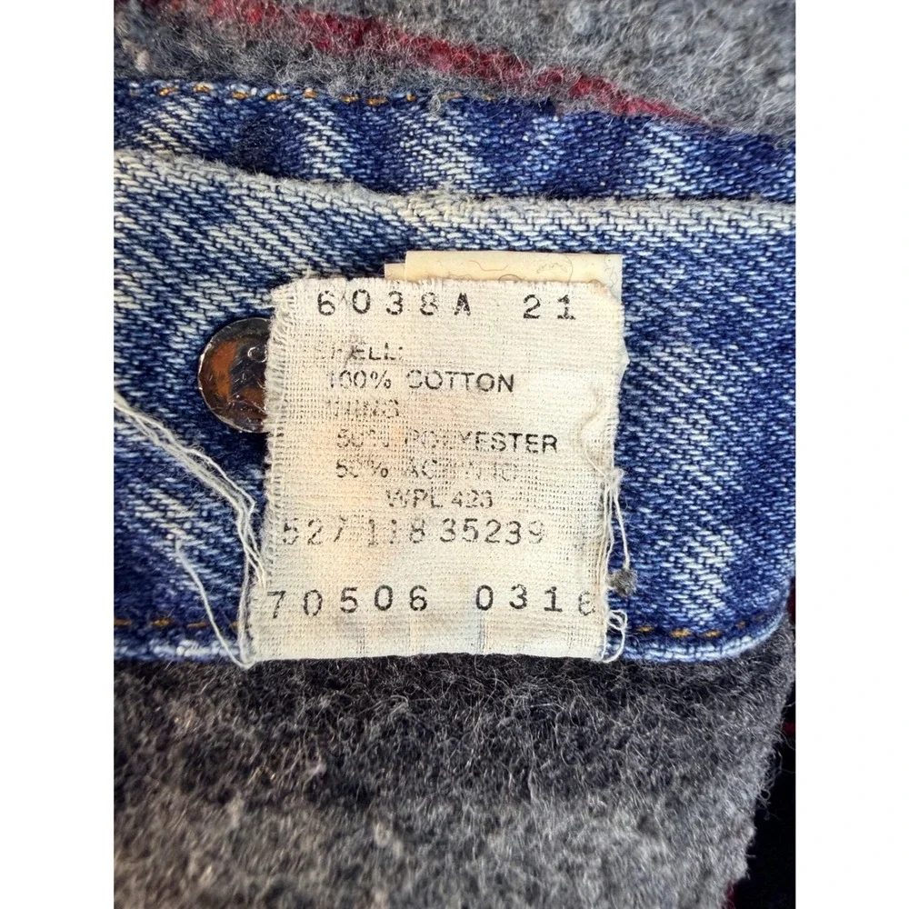 Vintage Levis 70506 0316 Denim Jacket Mens 46 Blue Blanket Lined Made in USA Y2K